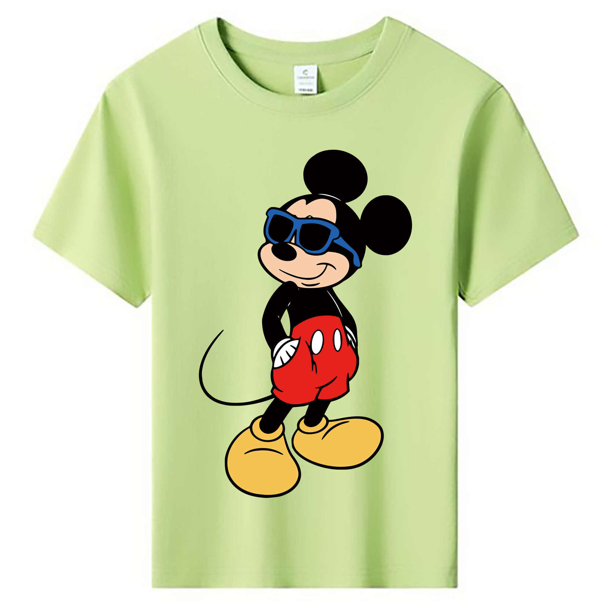 ミッキーマウス Mickey Mouse 綿100％キッズTシャツ（フロントプリント）